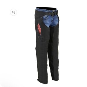 Motorcycle chaps. Milwaukee reflective